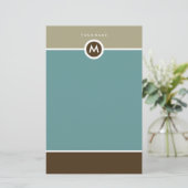 Moderne Monogram Stationery - Business oder Person Briefpapier (Stehend Vorderseite)