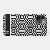Moderne Monogram-Stilvoll Schwarz-Weiß Case-Mate iPhone Hülle (Rückseite (Horizontal))