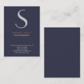 Moderne Monogram Stylistische Porfessional Vertica Visitenkarte (Vorne/Hinten)