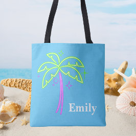 Moderne Monogram Trendy Palm Tree Niedlich Tasche