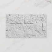 Moderne Monogram Wall Brick Design Business Card Visitenkarte (Rückseite)
