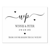 Moderne Monogram Wedding Custom Gummistempel (Prägung)