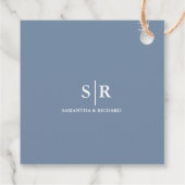 Moderne Monogram Wedding Danke Brautparty Geschenkanhänger (Rückseite)