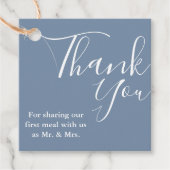 Moderne Monogram Wedding Danke Brautparty Geschenkanhänger (Vorderseite)