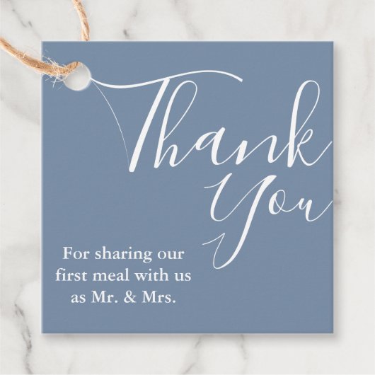 Moderne Monogram Wedding Danke Brautparty Geschenkanhänger (Vorderseite)