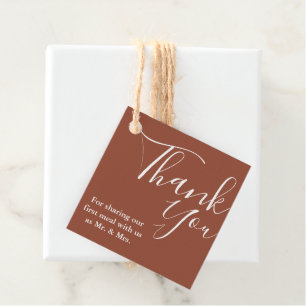 Moderne Monogram Wedding Danke Brautparty Geschenkanhänger