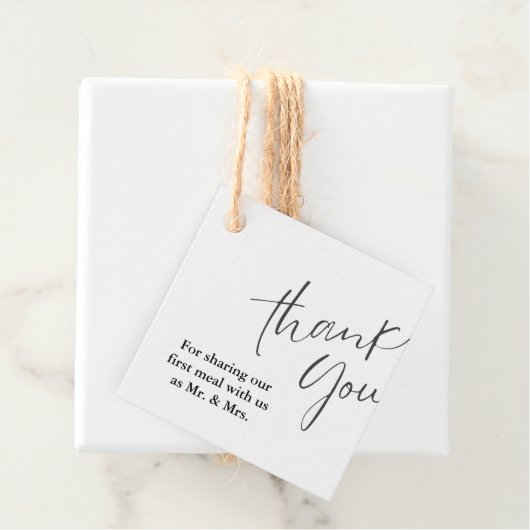 Moderne Monogram Wedding Danke Brautparty Geschenkanhänger (Beispiel)