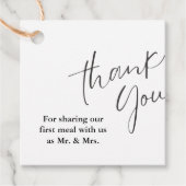 Moderne Monogram Wedding Danke Brautparty Geschenkanhänger (Vorderseite)