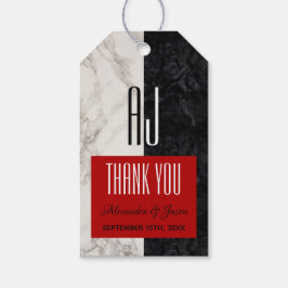 Moderne Monogram Wedding Danke Geschenkanhänger