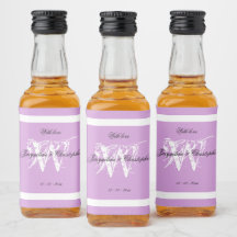 Moderne Monogram Wedding Elegant Chic Mauve Mini