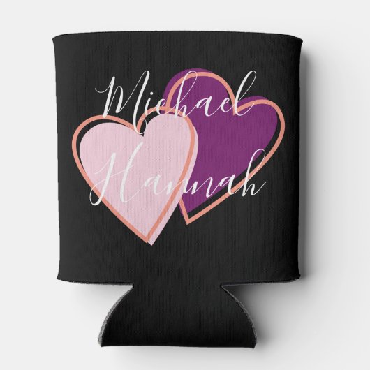 Moderne Monogram Wedding Minimalistisch Classic Dosenkühler (Rückseite)