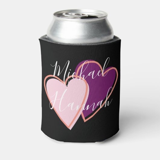 Moderne Monogram Wedding Minimalistisch Classic Dosenkühler (Kanne Rückseite)