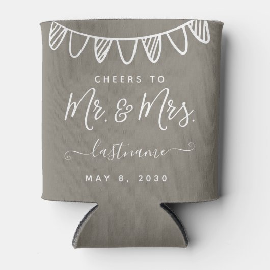 Moderne Monogram Wedding Minimalistisch Classic Dosenkühler (Vorderseite)