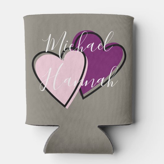 Moderne Monogram Wedding Minimalistisch Classic Dosenkühler (Rückseite)