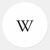 Moderne Monogram Wedding Umschlag Aufkleber (Vorderseite)