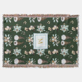 Moderne Monogram Weihnachtsgnomes und Moose Design Decke (Vorderseite)