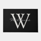 Moderne Monogram Welcome Door Akzent für neue Zuha Fußmatte (Vorderseite)