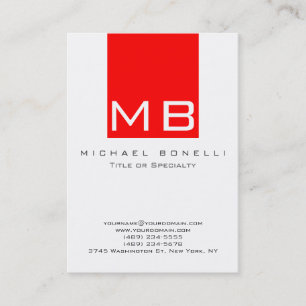 Moderne Monogram White Chic Business Card Visitenkarte