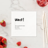 Moderne Monogram White Minimalistisch Wedding Serviette (Beispiel)