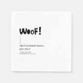 Moderne Monogram White Minimalistisch Wedding Serviette (Vorderseite)