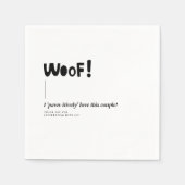 Moderne Monogram White Minimalistisch Wedding Serviette (Vorderseite)