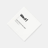 Moderne Monogram White Minimalistisch Wedding Serviette (Ecke)