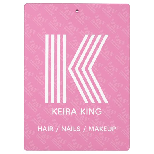 Moderne Monogram-Zwischenablage Klemmbrett (Rückseite)