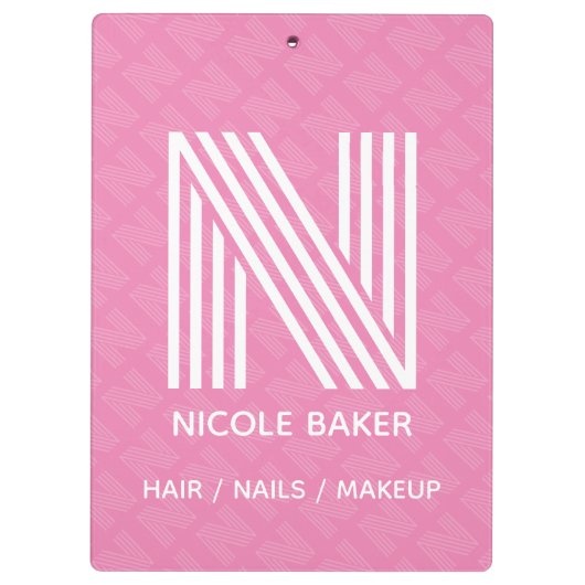 Moderne Monogram-Zwischenablage Klemmbrett (Rückseite)