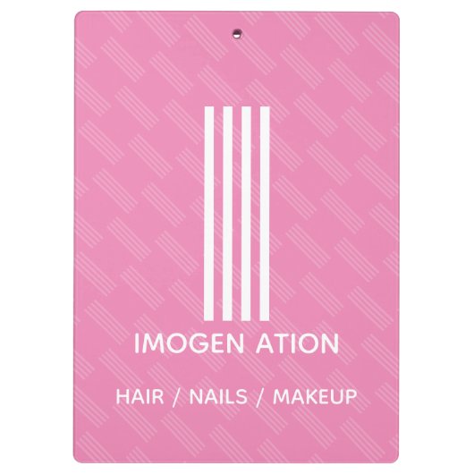 Moderne Monogram-Zwischenablage Klemmbrett (Rückseite)