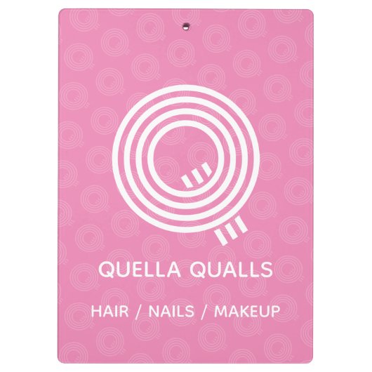 Moderne Monogram-Zwischenablage Klemmbrett (Rückseite)