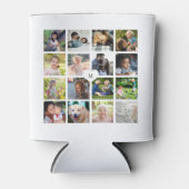 Moderne Monogramm-16-Foto-Collage Dosenkühler (Vorderseite)