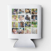Moderne Monogramm-16-Foto-Collage Dosenkühler (Rückseite)