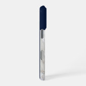 Moderne Monogramm 1 Foto Navyblau iPhone Hülle (Rechte Seite)