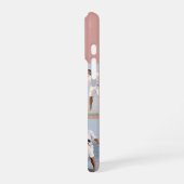 Moderne Monogramm 5-Foto-Collage Dusty Rose iPhone Hülle (Linke Seite)