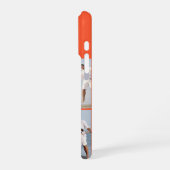 Moderne Monogramm 5-Foto-Collage Persimmon Orange iPhone Hülle (Linke Seite)