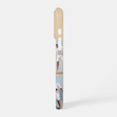 Moderne Monogramm 5 Foto Collage Sand Creme Beige iPhone Hülle (Linke Seite)