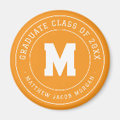 Moderne Monogramm-Abschlussklasse 20XX individuell Magnet (Vorne)
