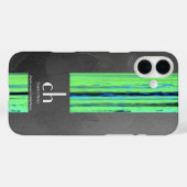 Moderne Monogramm-Abstrakt-Textur-iPhone-Hülle Case-Mate iPhone Hülle (Rückseite (Horizontal))