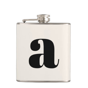 Moderne Monogramm Anfangsbuchstabe Hochzeit Fette Flachmann