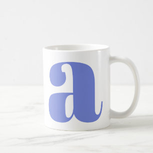 Moderne Monogramm-Anfangsbuchstabe in Periwinkle Kaffeetasse