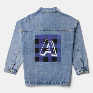 Moderne Monogramm-Anfangsbuchstabe individuell anp Jeansjacke