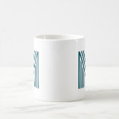 Moderne Monogramm Anfangsbuchstabe Stylisch Türkis Kaffeetasse (Mittel)