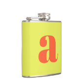 Moderne Monogramm Anfangsbuchstaben Chartreuse Hoc Flachmann (Rechts)