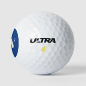 Moderne Monogramm-Anfangsbuchstaben in Kobaltblau Golfball (Logo)