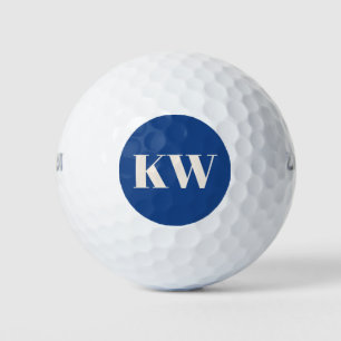 Moderne Monogramm-Anfangsbuchstaben in Kobaltblau Golfball