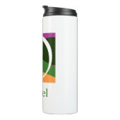 Moderne Monogramm-Anfangsbuchstaben lila Thermosbecher (Nach rechts gedreht)