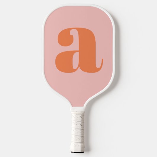Moderne Monogramm Anfangsbuchstaben Pastellfarben  Pickleball Schläger (Rückseite)