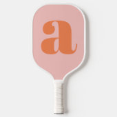 Moderne Monogramm Anfangsbuchstaben Pastellfarben Pickleball Schläger (Vorderseite)