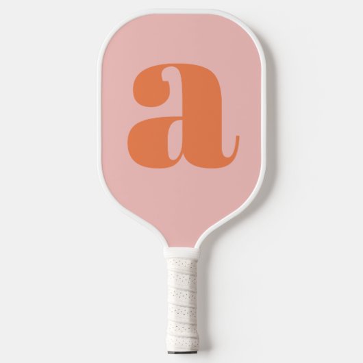Moderne Monogramm Anfangsbuchstaben Pastellfarben Pickleball Schläger (Vorderseite)