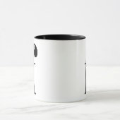 Moderne Monogramm Anfangsbuchstaben Schwarz/Weiß Tasse (Zentrum)
